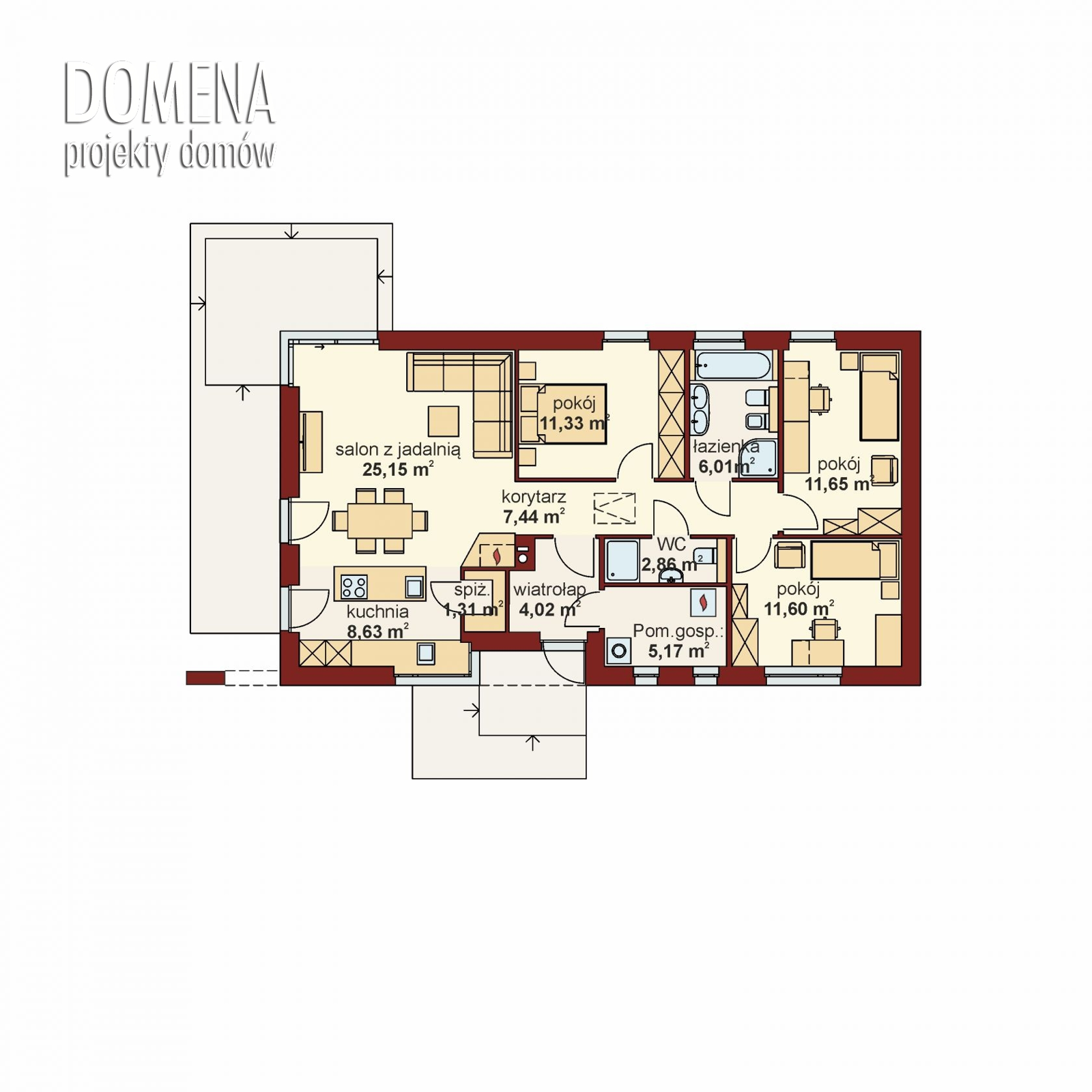 Rzut parteru Domena 151C