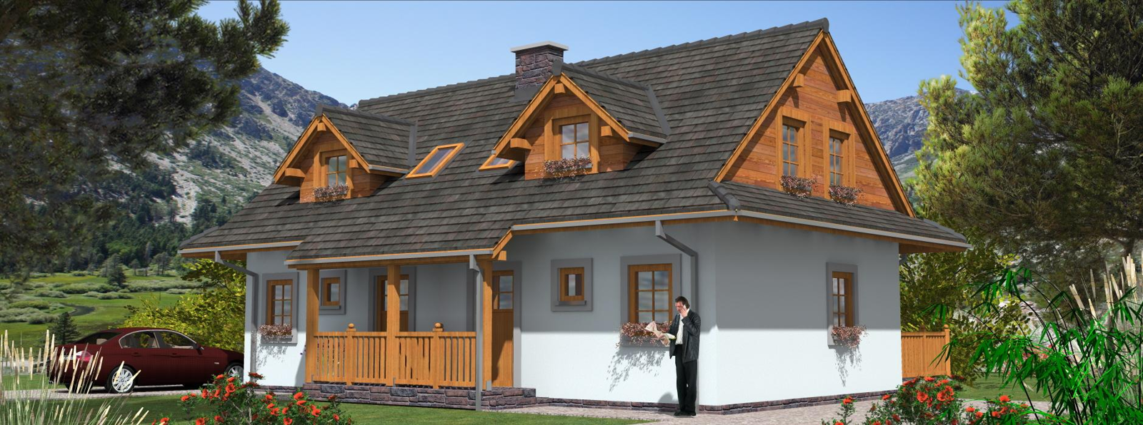 Wizualizacja projektu domu ABL 136 Dom Rubinowa
